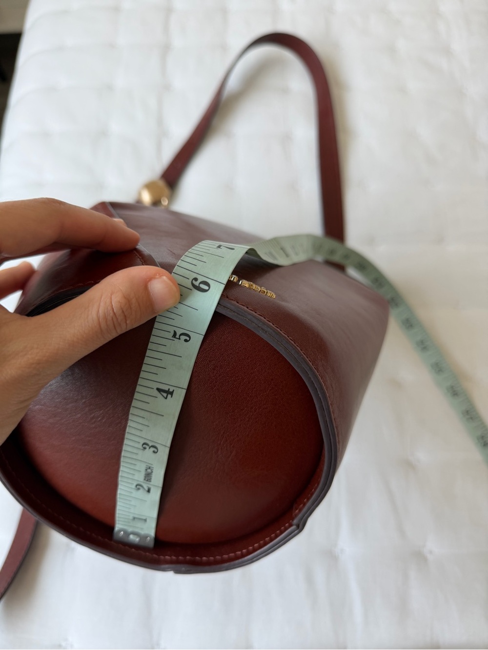Cult Gaia Aldari Leather Shoulder Bag Cognac Brown - Picture 9 of 15